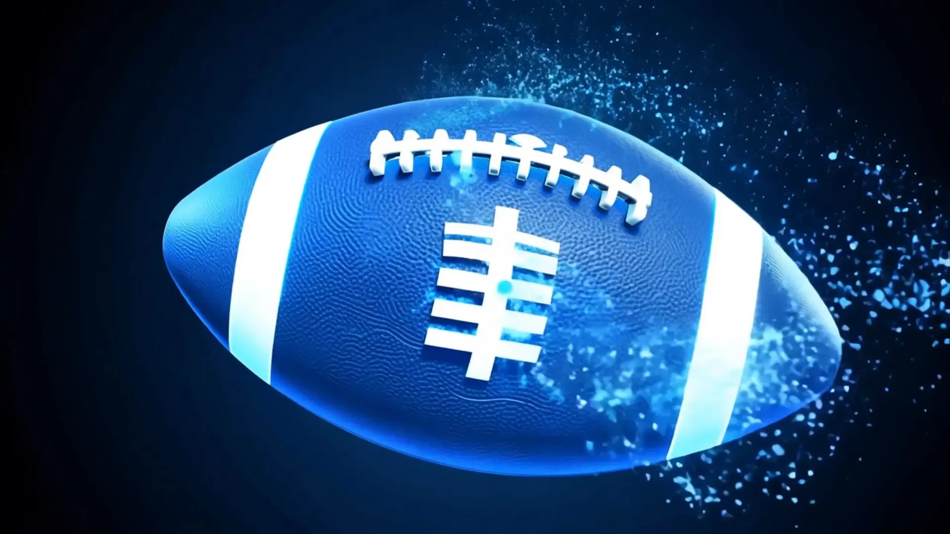 Blue Football Burst Background for Energetic Sports Logo Reveals
